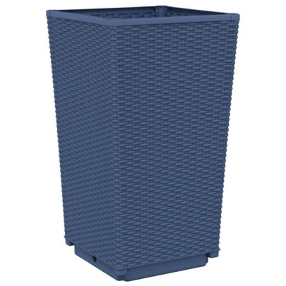 Jardiniere Grădină 4 buc - Albastru Gri - PP - Livrare Gratuită