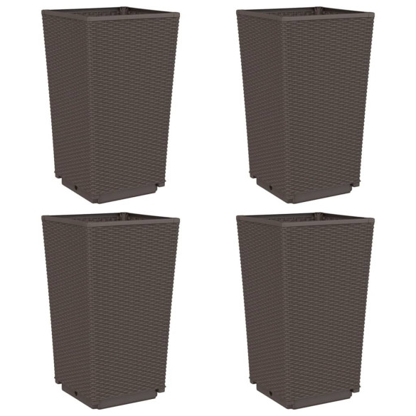 Set 4 Jardiniere Grădină Maro - PP - Livrare Gratuită