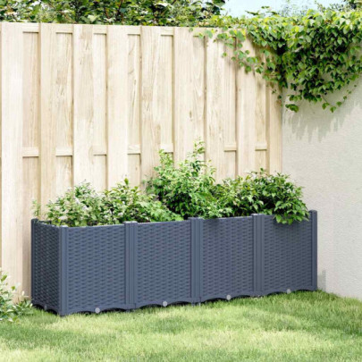 Jardinieră Grădină Modulară PP - Gri Albastru - 160 cm