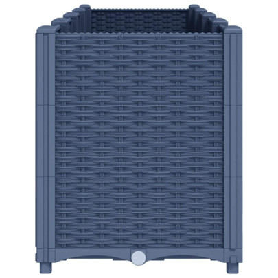 Jardinieră Grădină Modulară PP - Gri Albastru - 160 cm