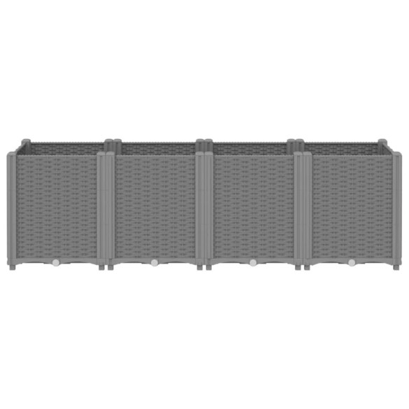 Jardinieră Grădină Modulară Gri - 160x40x53 cm - PP