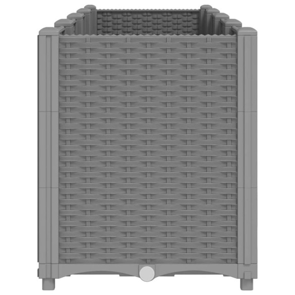 Jardinieră Grădină Modulară Gri - 160x40x53 cm - PP