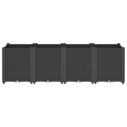 Jardinieră Modulară Grădină Negru 160cm - PP Rezistent