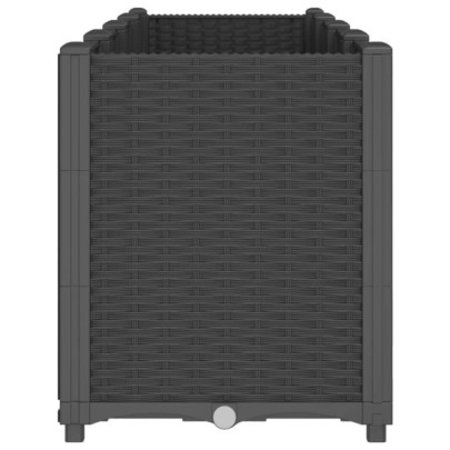 Jardinieră Modulară Grădină Negru 160cm - PP Rezistent