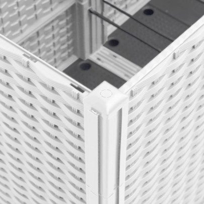 Jardinieră Albă Modulară Grădină 160x160 cm - PP