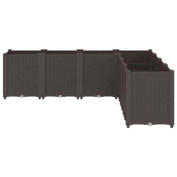 Jardinieră Grădină Modulară Ratan - Maro - 160x160 cm