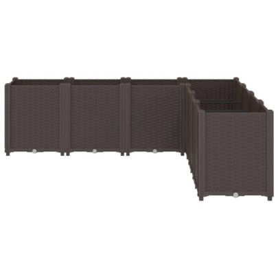 Jardinieră Grădină Modulară Ratan - Maro - 160x160 cm