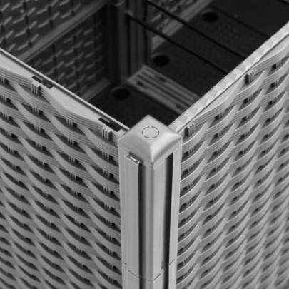 Jardinieră cu Spalier Gri, 160x120x140 cm - Livrare Gratuită