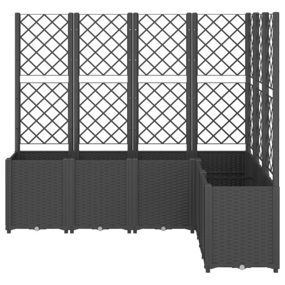 Jardinieră Grădină cu Spalier - Negru - 160x120x140 cm
