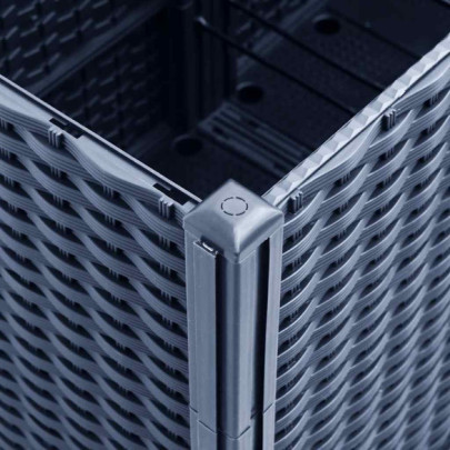 Jardinieră Grădină cu Spalier - Albastru Gri - 160x160x140 cm