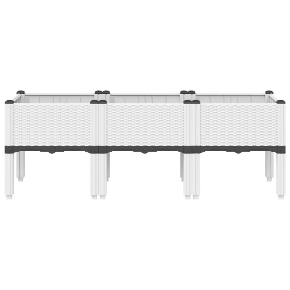 Jardinieră Grădină cu Picioare - Alb - 120x40x42 cm