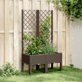 Jardinieră Grădină cu Spalier - Maro 80x40x142 cm - PP