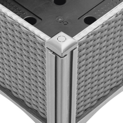 Jardinieră Grădină cu Spalier Gri 120x40x142 cm - Livrare Gratuită