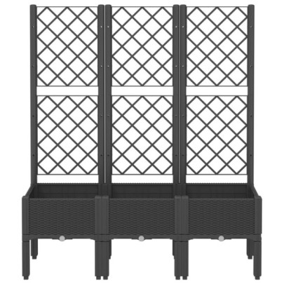 Jardinieră Grădină cu Spalier Negru - Plantare Verticală