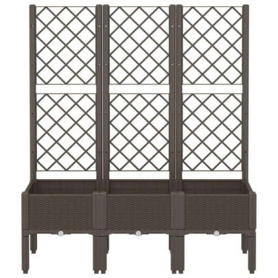 Jardinieră Grădină cu Spalier - Maro, PP - Livrare Gratuită