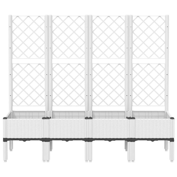 Jardinieră Grădină cu Spalier - Alb - PP - Livrare Gratuită