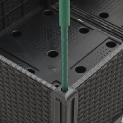 Jardinieră Grădină cu Spalier Negru - PP - 120x40x142,5 cm