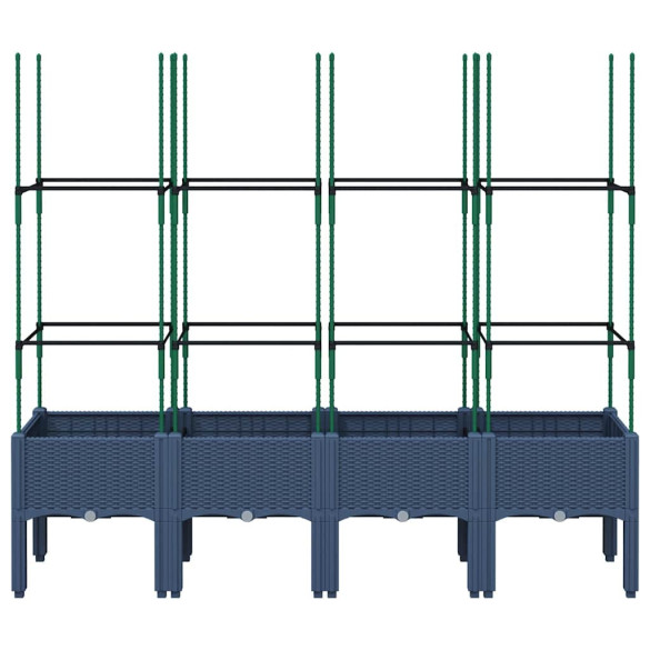 Jardinieră Grădină cu Spalier - Albastru Gri - 160x40x142,5 cm