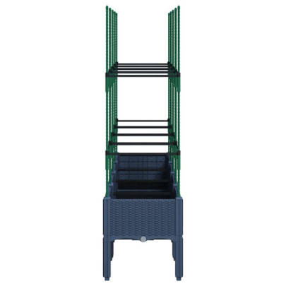 Jardinieră Grădină cu Spalier - Albastru Gri - 160x40x142,5 cm