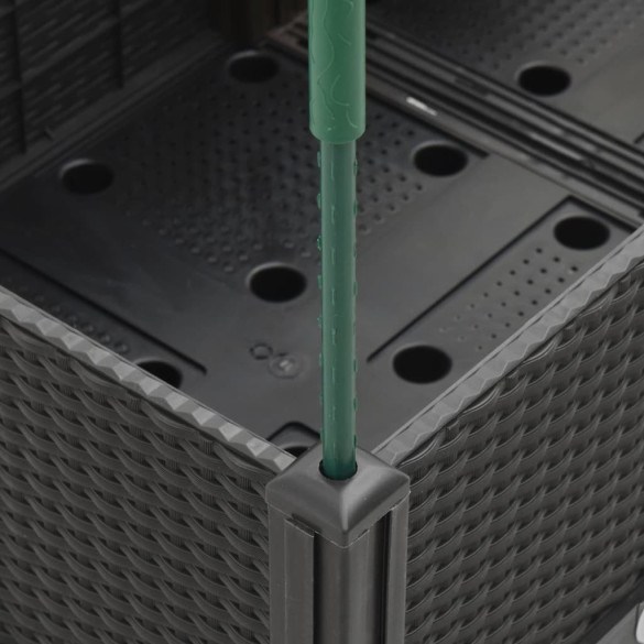 Jardinieră Grădină cu Spalier Negru - PP - Livrare Gratuită