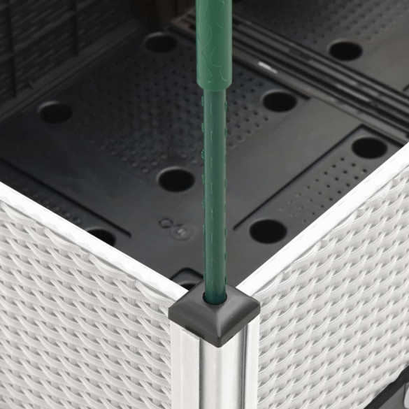 Jardinieră Grădină cu Spalier Alb - PP Durabil