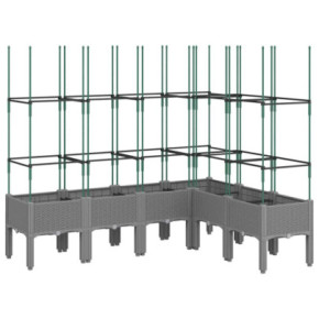 Jardinieră Grădină cu Spalier Gri 160x120cm - Livrare Gratuită 2