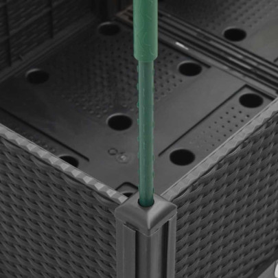 Jardinieră Grădină cu Spalier - Negru - PP - Livrare Gratuită