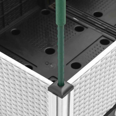 Jardinieră Grădină cu Spalier - Alb, PP - Livrare Gratuită