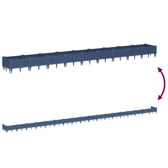 Jardinieră Grădină Modulară Albastru Gri - Livrare Gratuită