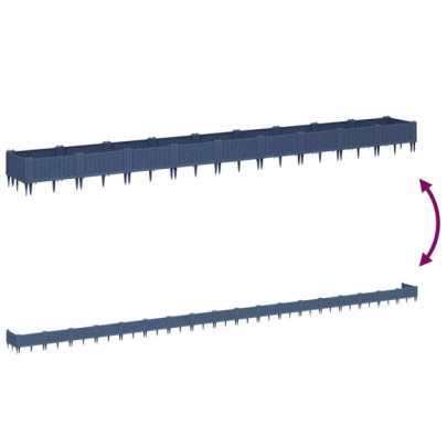 Jardinieră Grădină Modulară Albastru Gri - Livrare Gratuită