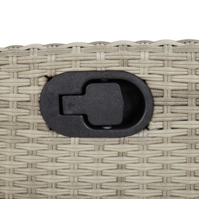 Bancă rabatabilă grădină cu perne - Poliratan gri - Comandă acum