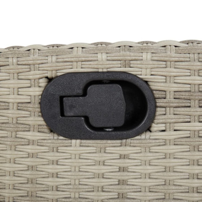 Bancă rabatabilă grădină cu perne - Poliratan gri - Comandă acum