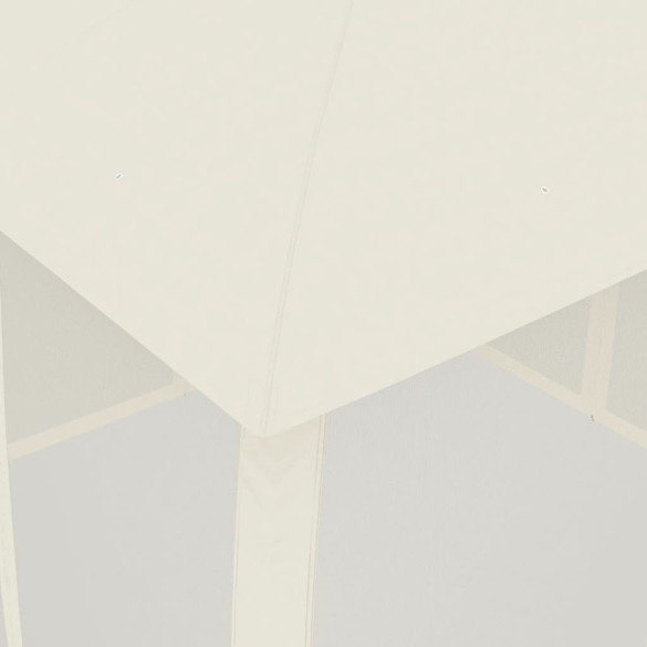 Foișor Oțel 3x3m cu Acoperiș Dublu și Plasă Crem | Livrare Gratuită