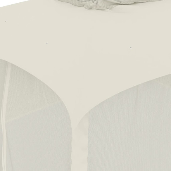 Foișor 3,93x2,93 m - Acoperiș Dublu, Pereți Plasă Crem