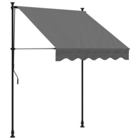 Copertină Retractabilă Antracit 150x150 cm - Oțel și Țesătură 2