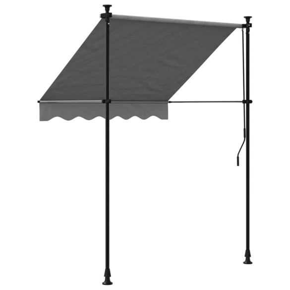 Copertină Retractabilă Antracit 150x150 cm - Oțel și Țesătură