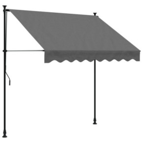 Copertină Retractabilă Antracit 200x150 cm - Oțel și Țesătură 2