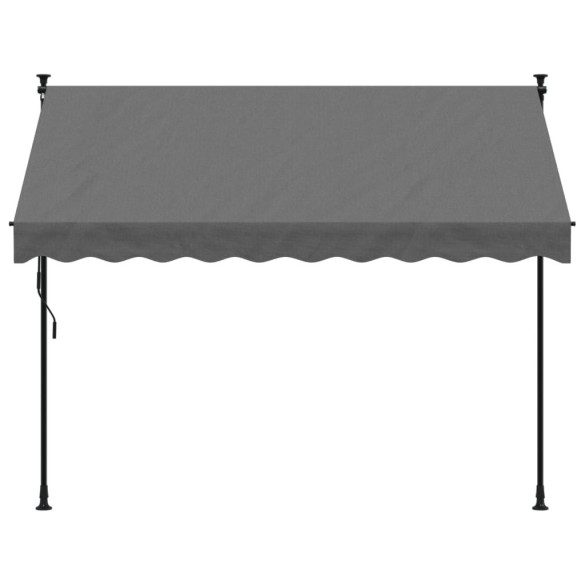 Copertină Retractabilă Antracit 250x150 cm - Oțel și Țesătură