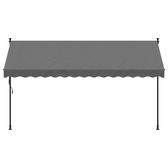 Copertină Retractabilă Antracit 350x150 cm - Textil și Oțel