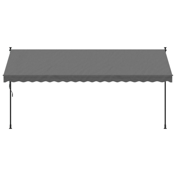 Copertină Retractabilă Antracit 400x150cm - Textil și Oțel