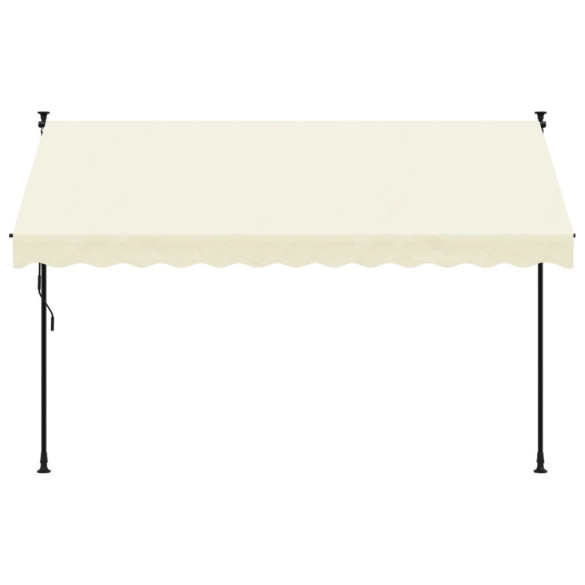 Copertină Retractabilă Crem 300x150 cm - Oțel și Țesătură