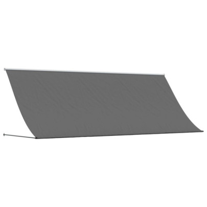 Copertină Retractabilă Antracit 350x150 cm - Textil și Oțel