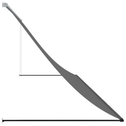 Copertină Retractabilă Antracit 350x150 cm - Textil și Oțel