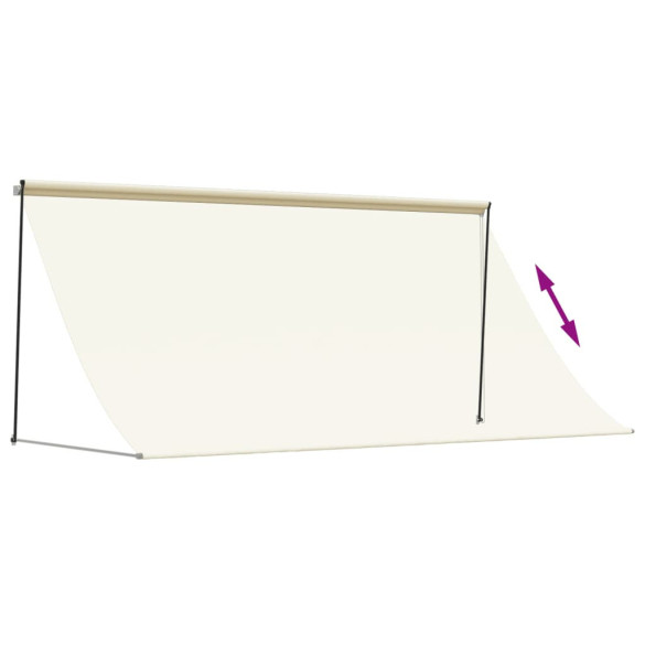 Copertină Retractabilă Crem 300x150 cm - Țesătură și Oțel
