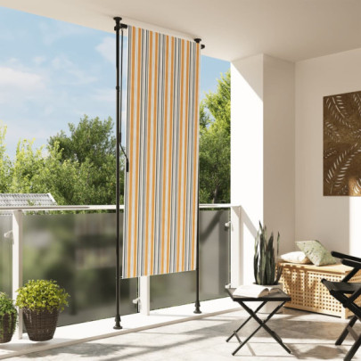 Jaluzea rulou exterior galben/alb 100x270 cm - Protectie UV