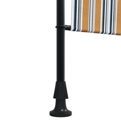 Jaluzea rulou exterior galben/alb 200x270 cm - Oțel și țesătură