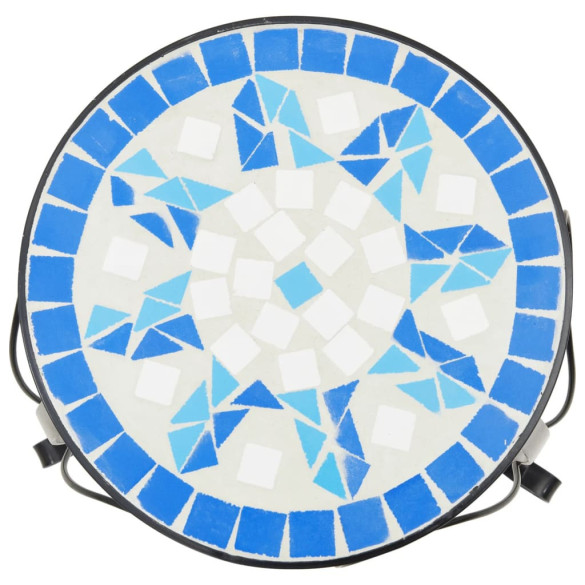 Suporturi Plante Ceramice - 3 buc., Albastru-Alb | Livrare Gratuita