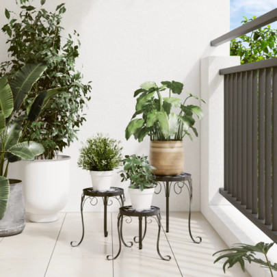 Suporturi Plante Ceramice 3 buc - Decor Grădină & Balcon