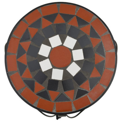 Suporturi Plante Ceramice - 3 Bucăți - Cărămiziu și Alb