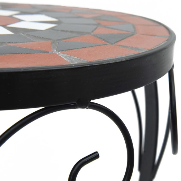 Suporturi Plante Ceramice - 3 Bucăți - Cărămiziu și Alb